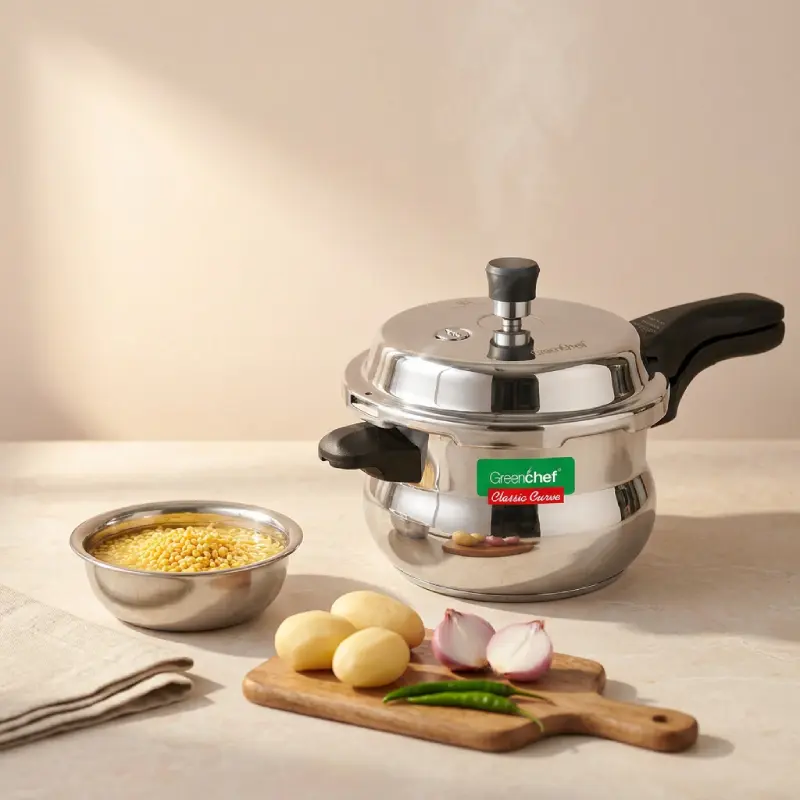 Classic Curve Stainless Steel Pressure Cooker