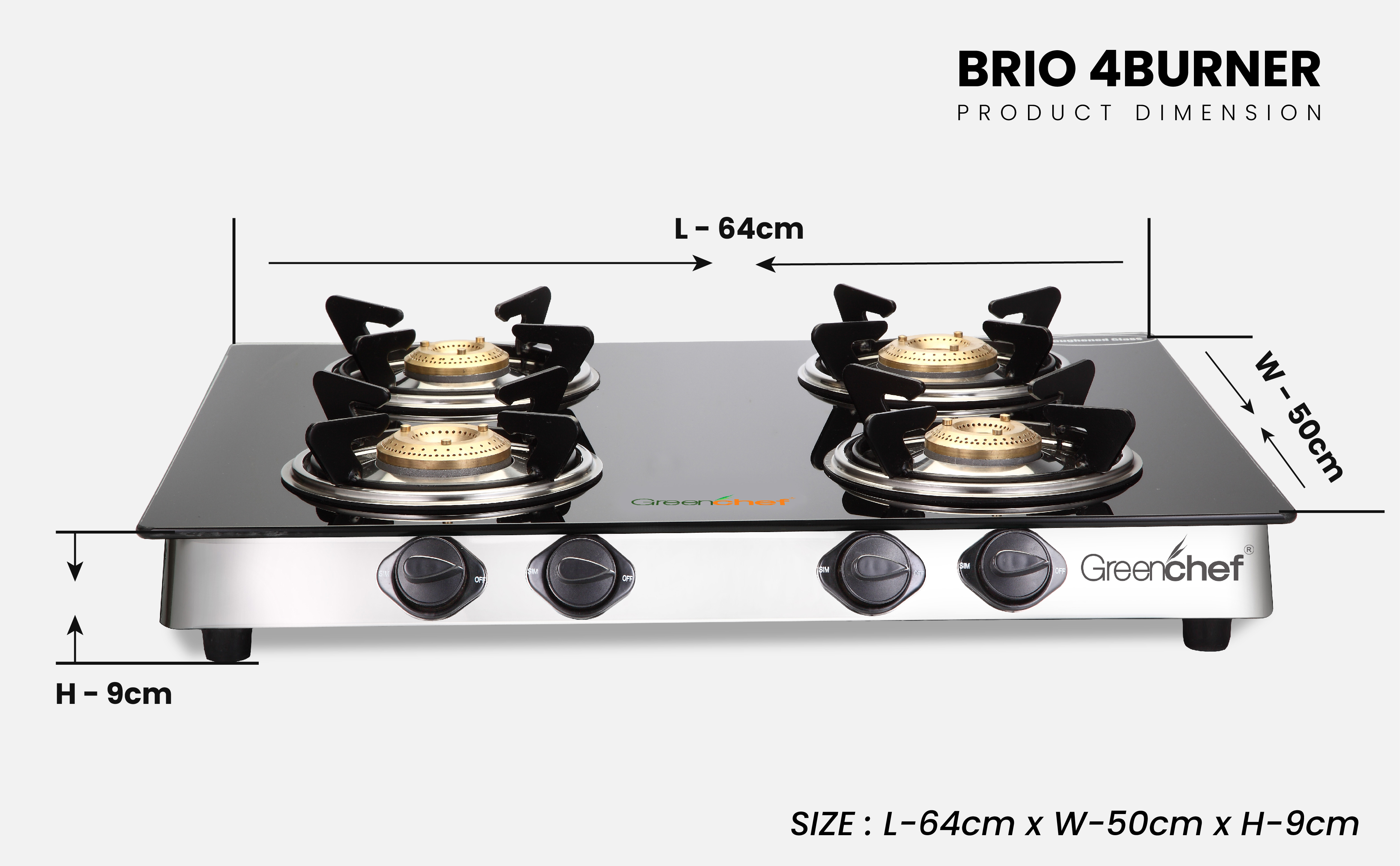 Gas stove Brio Dimension