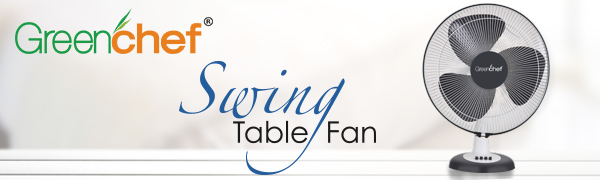 Table Fan - Swing-Black