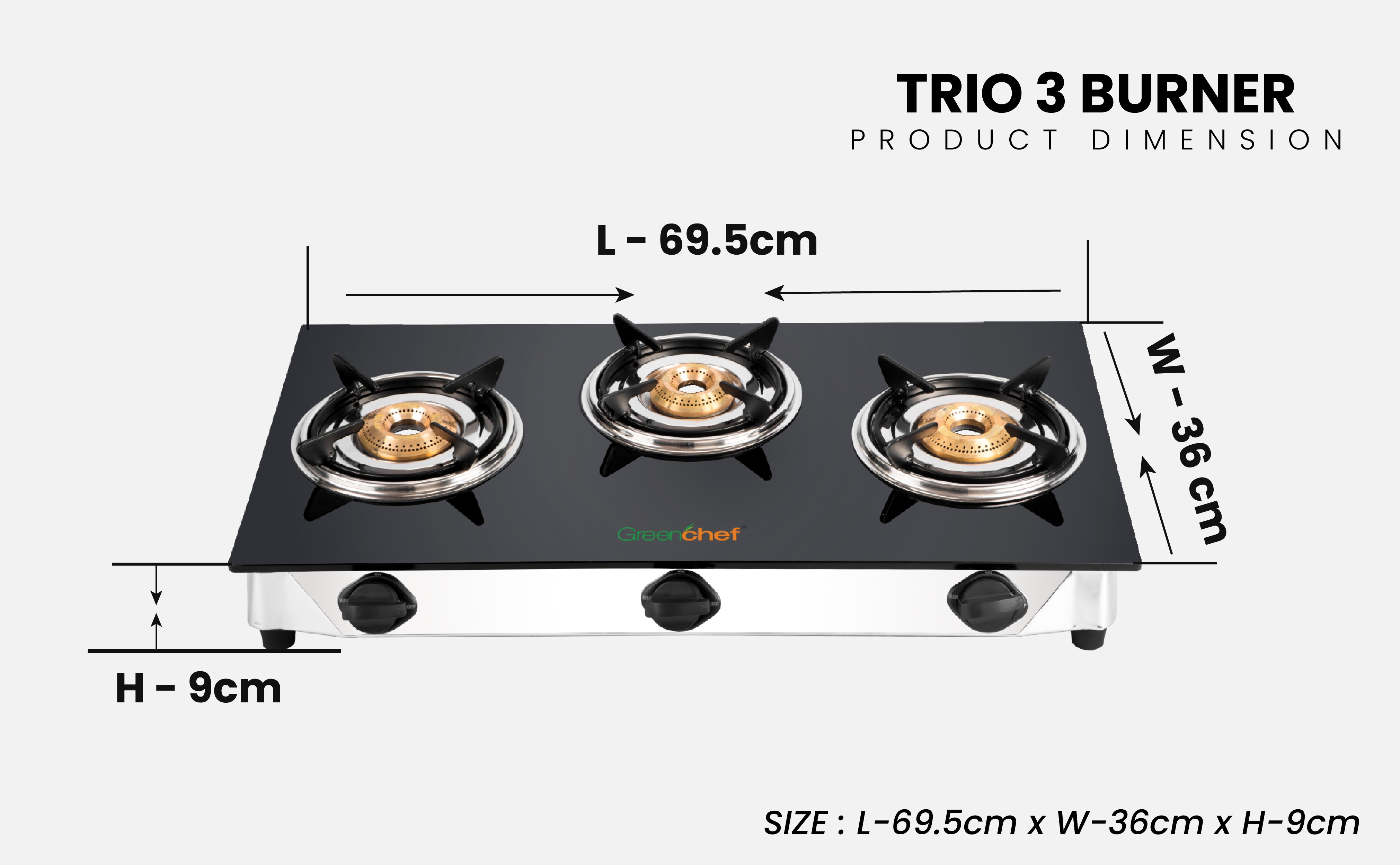 stove top 3 burner